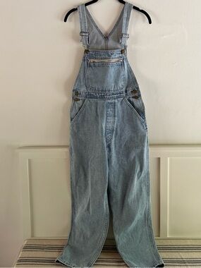 Los Angeles Apparel Light Wash Denim Overalls